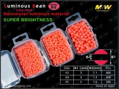 M&W Luminous Bean Fosforlu Boncuk 5 - Pembe