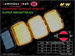 M&W Luminous Bean Fosforlu Boncuk 5 - Pembe