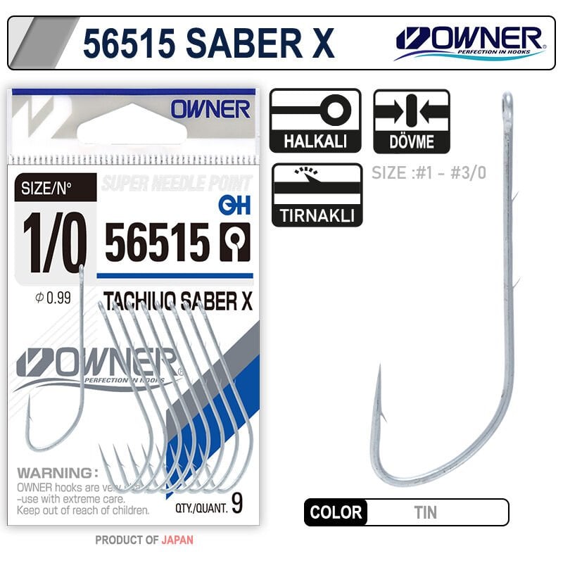 Owner 56515 Uzun Pala Lüfer İğnesi