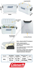 Coleman 316 Cooler 70 QT 5871 Sıoc Marine Buzluk 66.2 Lt